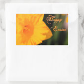 Happy Oaster Yellow Spring Daffodie Blume Rechteckiger Aufkleber (Tasche)