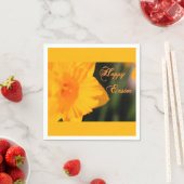 Happy Oaster Yellow Spring Daffodie Blume Serviette (Beispiel)