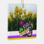 Happy Oaster Yellow Tulips Design Keramikornament (Rechts)