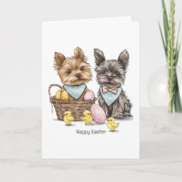 Happy Oaster Yorkshire Terrier Dogs Karte
