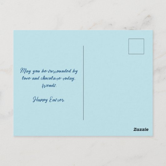 Happy Oaster Zuhause Giant Easter Egg Daisis Postkarte (Rückseite)