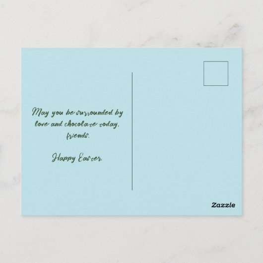 Happy Oaster Zuhause Giant Easter Egg Daisis Postkarte (Rückseite)