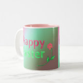 Happy Oaster Zweifarbige Tasse (Vorderseite Links)