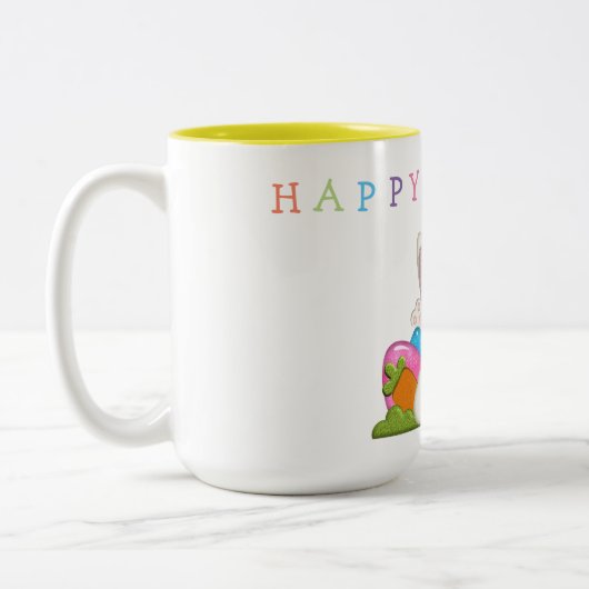 Happy Oaster Zweifarbige Tasse (Links)