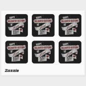 Happy Obligated Gesture of Love Day Valentines Day Quadratischer Aufkleber (Blatt)