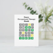 Happy Occupational Therapy Monat Custom Wordle Postkarte (Stehend Vorderseite)