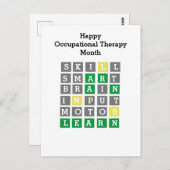 Happy Occupational Therapy Monat Custom Wordle Postkarte (Vorne/Hinten)