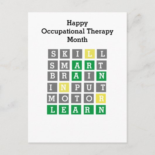 Happy Occupational Therapy Monat Custom Wordle Postkarte (Vorderseite)