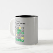 Happy Occupational Therapy Monat Custom Wordle Zweifarbige Tasse (Vorderseite Links)