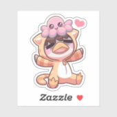 Happy octopus - Aufkleber (Blatt)