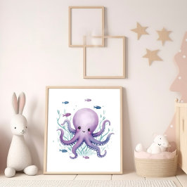 Happy Octopus Poster