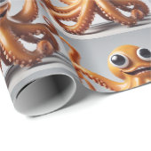 Happy Octopus Wrapping Paper Geschenkpapier (Rolleneckpunkt)