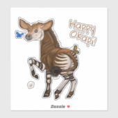 Happy Okapi! Aufkleber (Blatt)