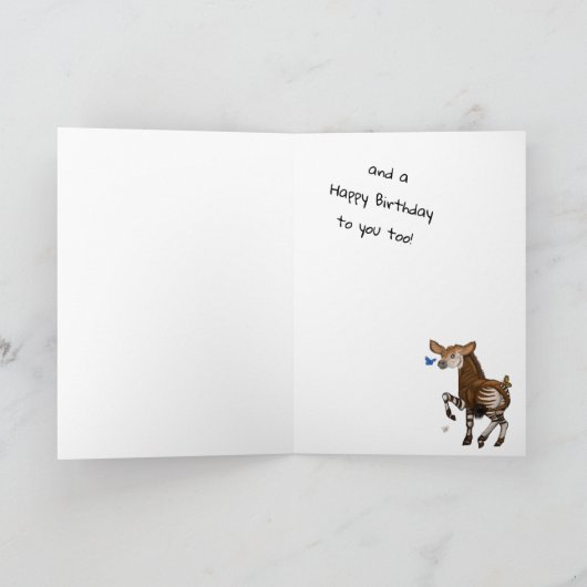 Happy Okapi! Karte (Innenseite)