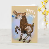 Happy Okapi! Karte (Gelbe Blume)