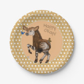 Happy Okapi! Pappteller (Vorderseite)