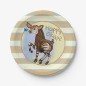Happy Okapi! Pappteller (Vorderseite)