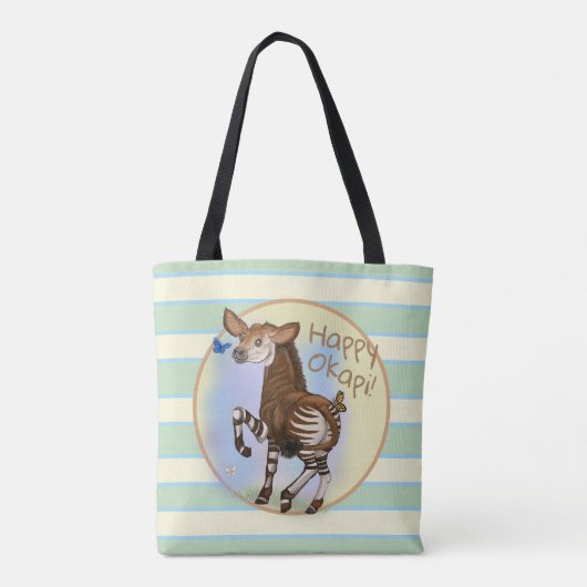 Happy Okapi! Tasche (Rückseite)