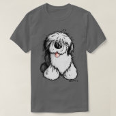Happy Old English Sheepdog I für einen Hund oder B T-Shirt (Design vorne)