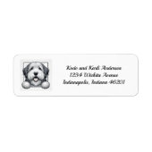 Happy Old English Sheepdog Rücksendeadresse Label (Vorne)