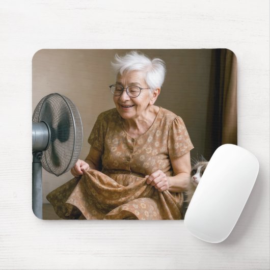 Happy Old Lady Kühlung durch einen Lüfter Mousepad (Mit Mouse)