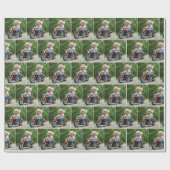 Happy Old Man Ride auf einem Motorrad Geschenkpapier (Flach)