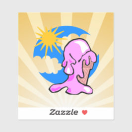 Happy on ice cream aufkleber