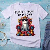 Happy on My Own - Confident Cat T-Shirt