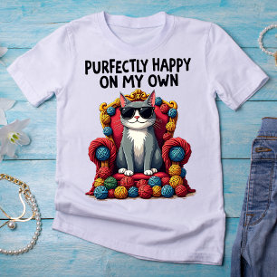 Happy on My Own - Confident Cat T-Shirt