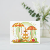 Happy Onam Umbrellas Einladungspostkarte (Stehend Vorderseite)