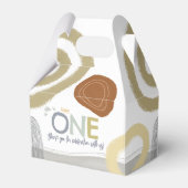 Happy One First Birthday boy Favor Boxes Geschenkschachtel (Vorderseite)