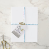 Happy One First Birthday boy Gift Tag Geschenkanhänger (Mit Garn)