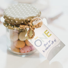 Happy One First Birthday boy Gift Tag Geschenkanhänger