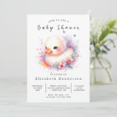 Happy Online Duck Baby Shower Einladung (Stehend Vorderseite)