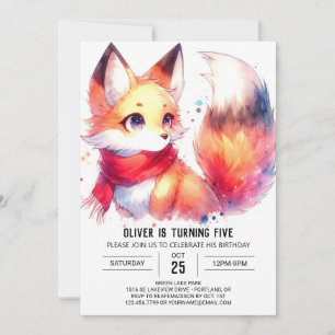 Happy Online Fox Geburtstag Einladung