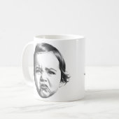 Happy or Upset Mood Kleinkind Baby Girl Coffee Tas Kaffeetasse (Vorderseite Links)