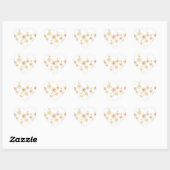 Happy Oragne Birds Heart Sticker (Blatt)