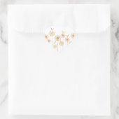 Happy Oragne Birds Heart Sticker (Tasche)