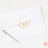 Happy Oragne Birds Heart Sticker (Umschlag)