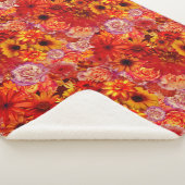 Happy Orange Blume Field Garden Sherpadecke (3/4)