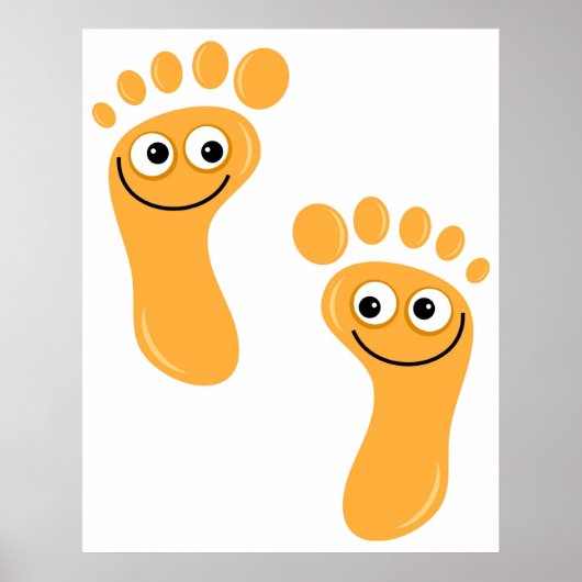 Happy Orange Feet Poster (Vorne)