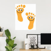 Happy Orange Feet Poster (Heimbüro)