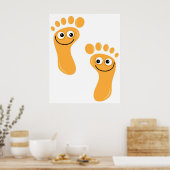 Happy Orange Feet Poster (Küche)