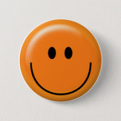 Happy-Orange-Gesicht Button (Vorderseite)