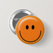 Happy-Orange-Gesicht Button (Vorne & Hinten)