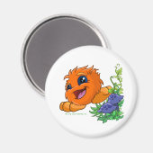 Happy orange JubJub in Neopia Central Magnet (Vorderseite/Rückseite)