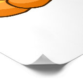 Happy orange JubJub Poster (Ecke)