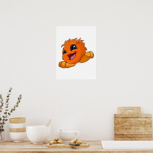Happy orange JubJub Poster (Küche)