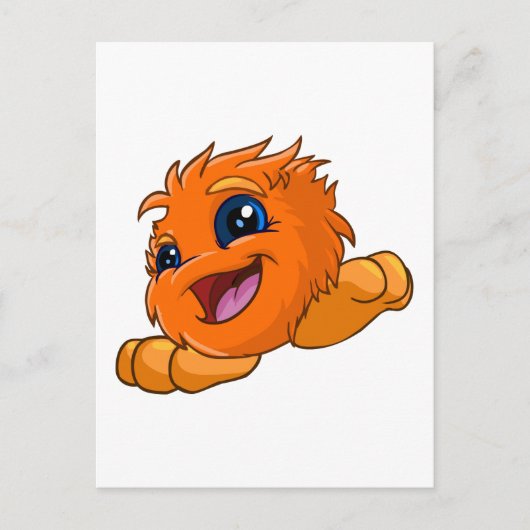 Happy orange JubJub Postkarte (Vorderseite)