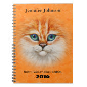 Happy Orange Kitty Face Notizblock (Vorderseite)